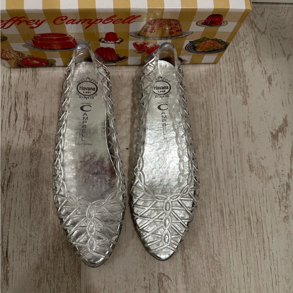 Jeffrey Campbell Kelly Clear Woven Open-Toe Slip-On Jelly Flats - Picture 5 of 5